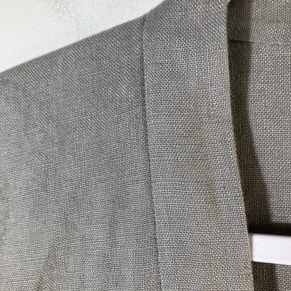 Womens Eskandar Open Linen Jacket Heavy Weight‎ Lagenlook Gray Esk 0 US 6/8 - Picture 4 of 11